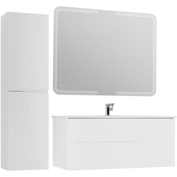 шкаф пенал cezares duet 40 duet-1500-2a-sc-bo подвесной bianco opaco