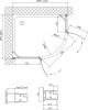 душевой уголок vegas glass afs-f 110*100 05 01 профиль бронза, стекло прозрачное