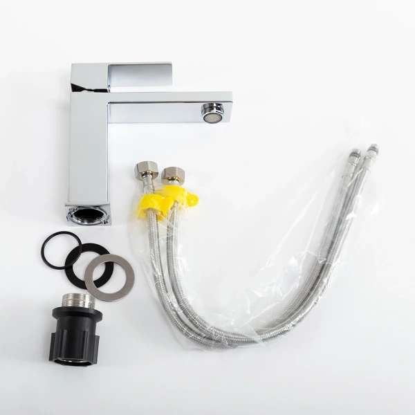 смеситель для раковины cezares slider slider-ls-01-w0 без донного клапана, хром