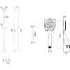душевой гарнитур whitecross set51basicgl 1 режим, золотой