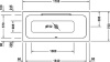 акриловая ванна duravit durastyle 170x75 (700297)