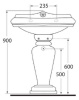 раковина подвесная 60 см migliore impero ml.imp-25.360.bi
