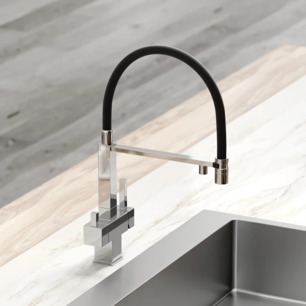 смеситель для кухни sancos moro sc4006ch хром черный