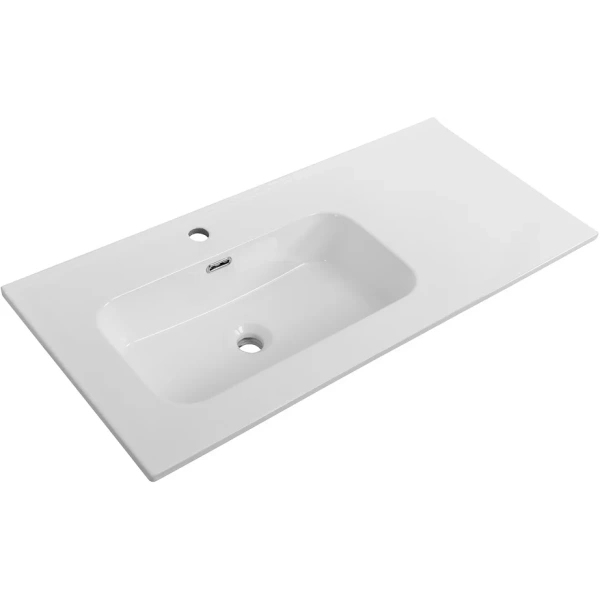 раковина cezares duet czr-8095-100-l 101x46 см l, накладная, белый