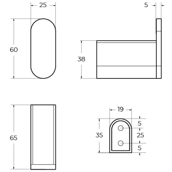 Крючок Cezares Stylus STYLUS-HK-01 для ванны, хром