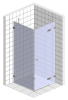 душевой уголок radaway almatea kdj 120 l×80 прозрачное