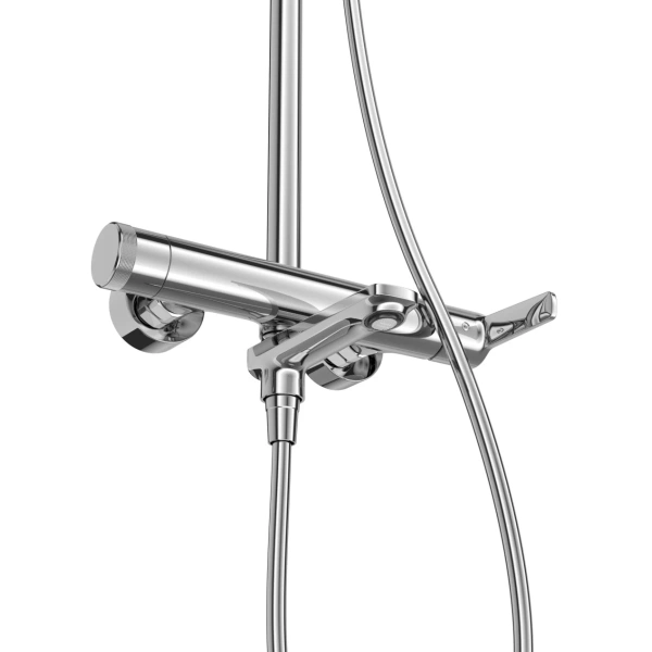 душевая система cezares lux lux-cvd-01 254 мм, со смесителем, хром