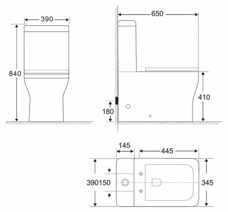 унитаз компакт belbagno romano bb248cpr-p без бачка и сиденья