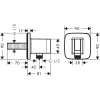 подключение для душевого шланга с держателем hansgrohe fixfit q 26887700