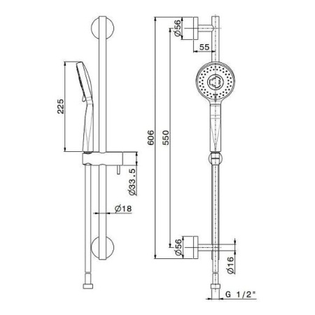 душевой гарнитур kerama marazzi ole 69457km.01.093 черный матовый