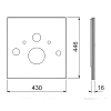 Нижняя панель TECE Lux 9650106 для установки унитазов-биде TOTO Neorest AC/EW и Geberit AquaClean 8000/8000 plus