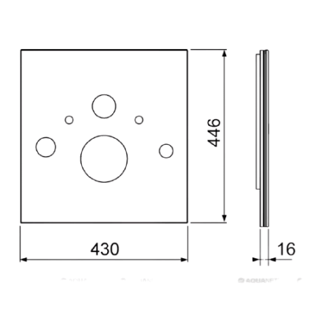 Нижняя панель TECE Lux 9650106 для установки унитазов-биде TOTO Neorest AC/EW и Geberit AquaClean 8000/8000 plus
