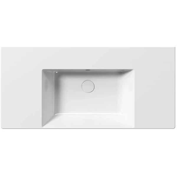 раковина gsi kube x 9451111 подвесная, 100x47 см, bianco lucido (белый глянец)