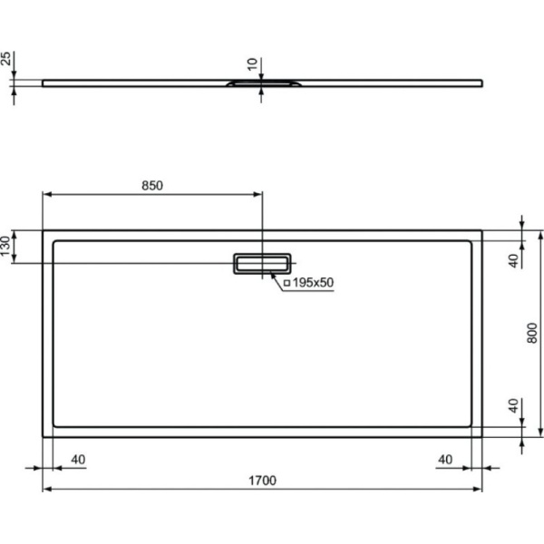 душевой поддон 170×80 см ideal standard t4472v1 ultraflat new