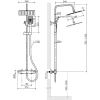 душевая система sancos kanedo sc7100ch 248 мм, с термостатом, хром