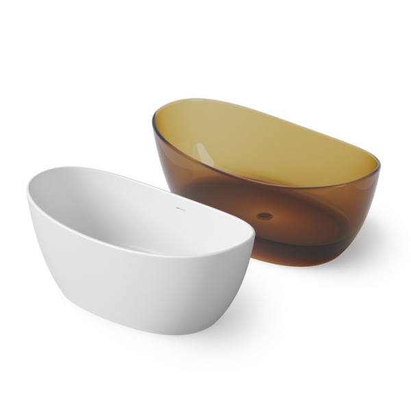 ванна dea design elegant dd8611 1630 18 отдельностоящая, solid surface, 163x85x64см., white №18