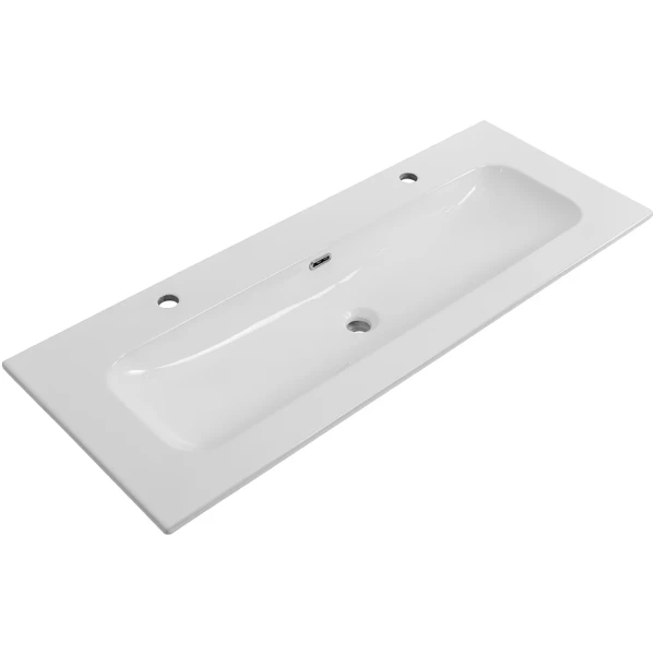 раковина cezares eco czr-8073-120-1-2 121x46 см, накладная, белый