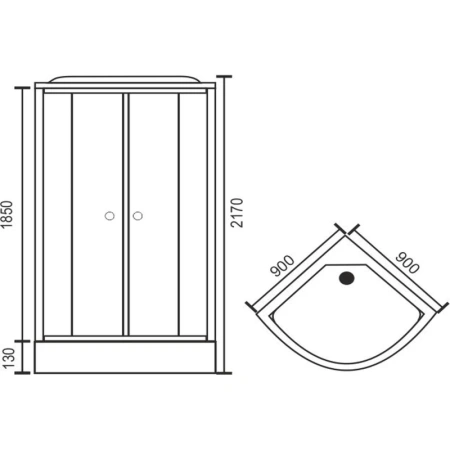 душевая кабина royal bath rb 90hk1-t