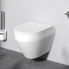 унитаз am.pm spirit v2.0 c701700mwsc подвесной, безободковый, с сиденьем микролифт, белый матовый
