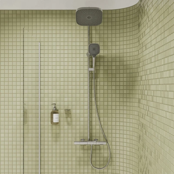душевая система iddis spahome sphsbtki06 260 мм, с термостатом, хром