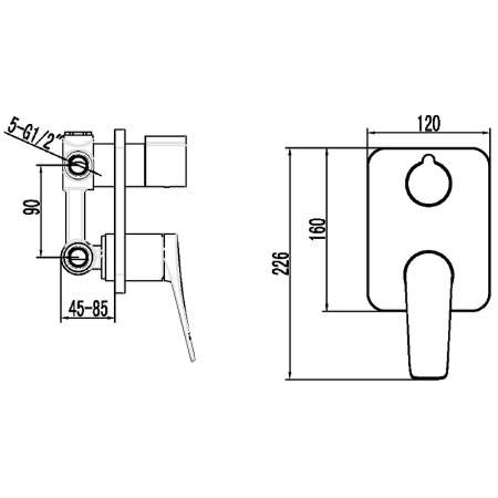 смеситель для душа lemark bronx lm3728bl черный матовый