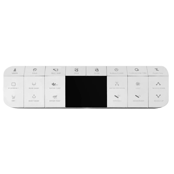 унитаз nemo 977-2/white подвесной, электронный, с функцией биде, смыв торнадо, glossy white
