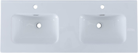 раковина 120 см aquanet flat 00254367 (двойная) белая