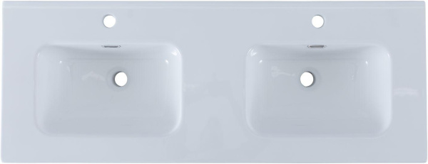раковина 120 см aquanet flat 00254367 (двойная) белая