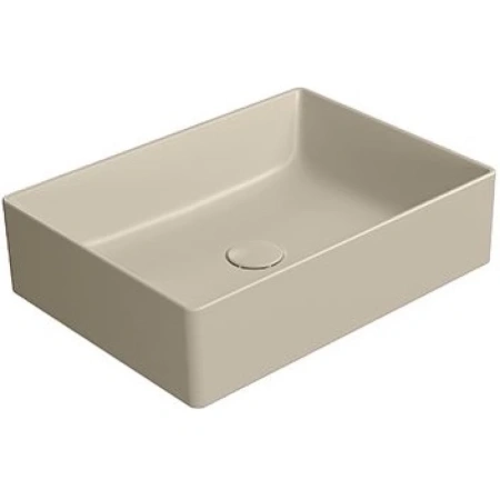 Раковина GSI Kube X 942908 накладная, 50x37 см, Creta opaco (Бежевый матовый)
