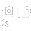 крючок wonzon & woghand ww-v1301-gm для ванны, черный матовый