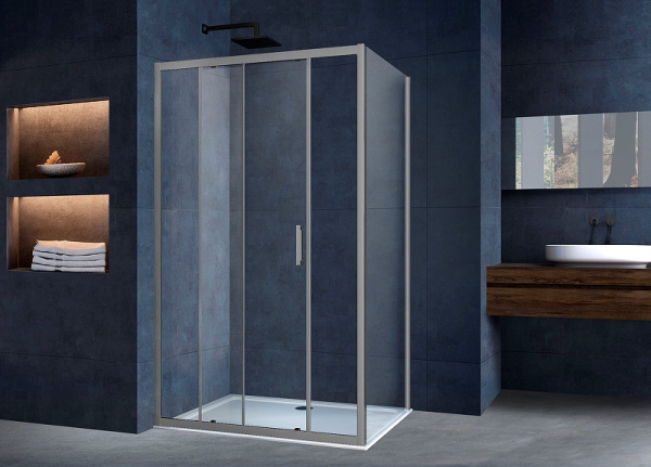 душевой уголок vincea alpha 120×90 vsr-3al9012clgm профиль вороненая сталь, стекло прозрачное