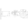 комплект унитаза с инсталляцией belbagno due bb3103chr/sc/bb002-80/bb018-gv-bianco с сиденьем микролифт и белой клавишей смыва