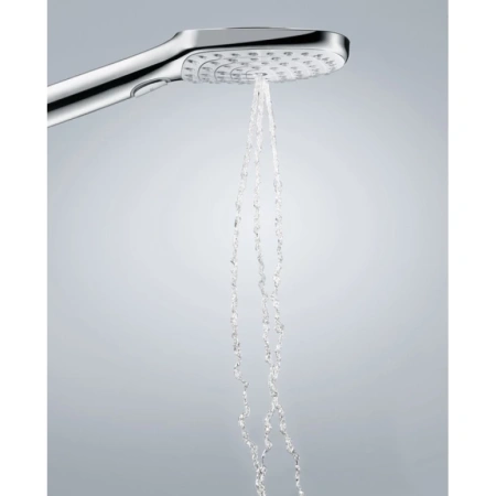 ручной душ hansgrohe raindance select 120 air 3jet ecosmart 9л/мин белый/хром 26521400