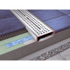душевой лоток tece tecedrainline 600700 70 см, прямой, без крышки, с гидроизоляцией seal system, серебристый металлик