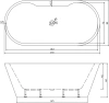 акриловая ванна ceruttispa martigiano w 170x80 ct7766