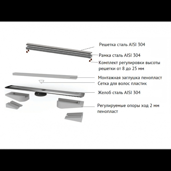 желоб berges водосток напольный b1 antik 500 нержавеющая сталь, золото глянец, s-сифон вертикальный