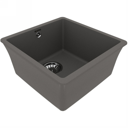 кухонная мойка lemark sinara 400-u 9910065 серый шелк