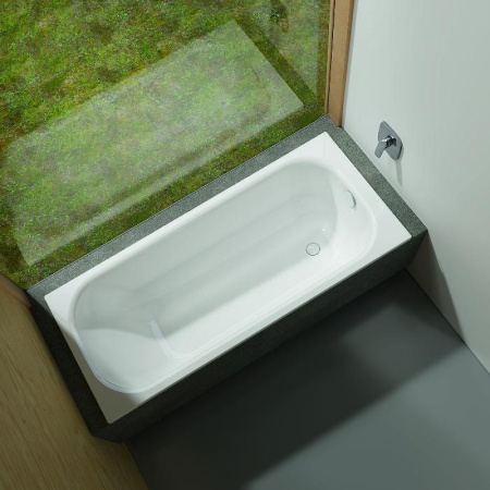 стальная ванна bette form 2950-000 ad 180x80 см, шумоизоляция, цвет белый