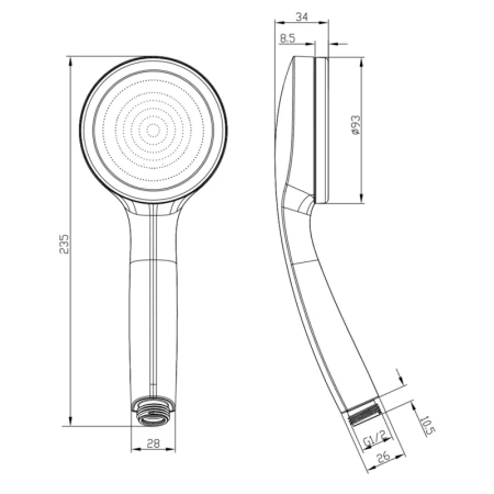 душевая лейка iddis spahome spa1f00i18 цвет хром