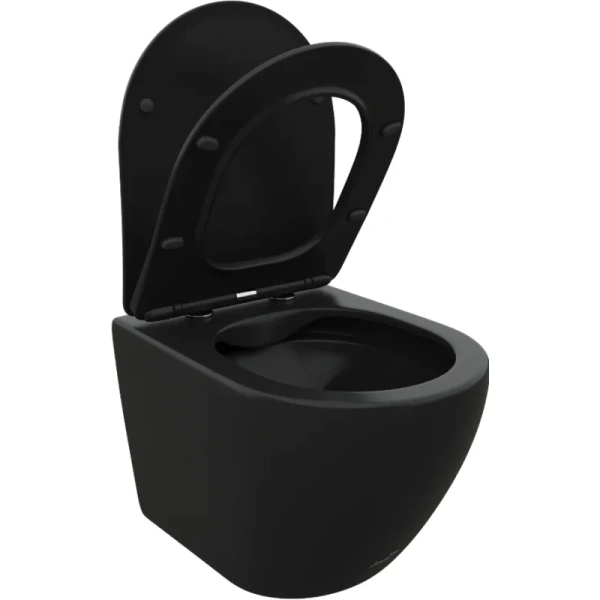 унитаз cerutti spa ticino aria mb ct8918 подвесной, с сиденьем микролифт, черный матовый
