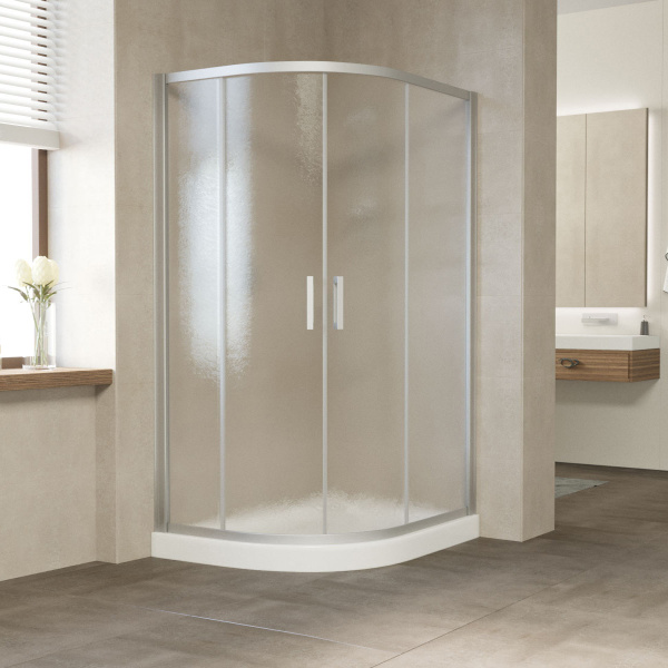 душевой уголок vegas glass zs-f 120*80 07 02 профиль матовый хром, стекло шиншилла