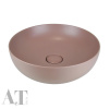 Раковина накладная 45 см AeT ELITE ROUND L615T0R0V0142, цвет розовый матовый