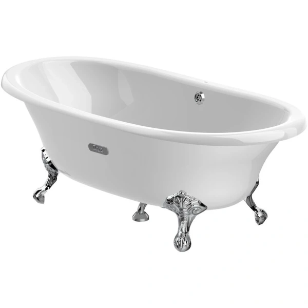 ванна чугунная roca newcast white 233650007 170x85 см, отдельностоящая, с антискользящим покрытием, белый