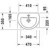 раковина подвесная duravit darling new 0731470000