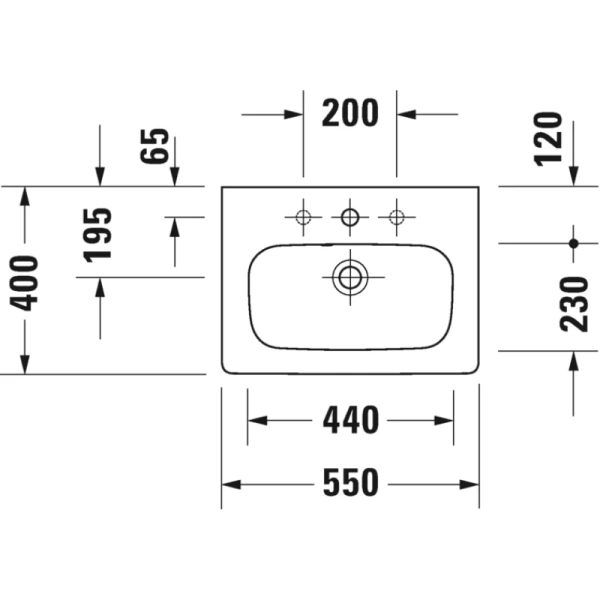 раковина подвесная duravit durastyle 55 см 22337550000
