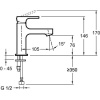смеситель для раковины jacob delafon strayt mini e8919-cp