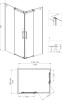 душевой уголок grossman cosm gr-1120l 120×90 см l, профиль хром, стекло прозрачное