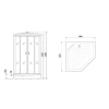 душевая кабина niagara premium 100x100 ng-6002-01gd с гидромассажем