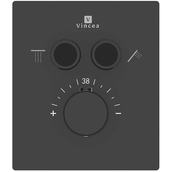 душевая система vincea inspire vsfw-3i21mt4mb с термостатом черная матовая