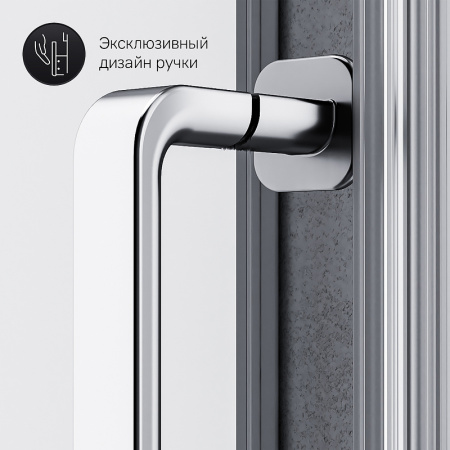 душевой уголок am.pm like solo slide 120×80 w83g-302u120cg64 профиль хром матовый стекло тонированное